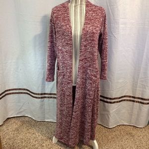 LuLaRoe maroon heather M Sarah long cardigan